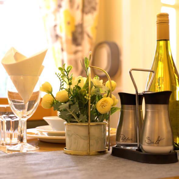 Elegant table setting at Southborough Care Home